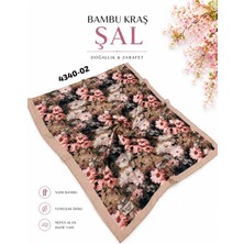 Sedef Desenli Bambu Kraş Şal