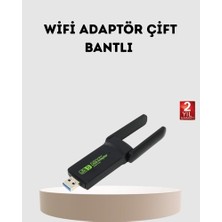 Erdo Ticaret Ultratekno Dual Band Wifi Adaptör – 1200 Mbps, USB 3.0, Çift Antenli, Geniş Kapsama Alanı ve Yüksek Hız