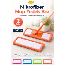 Missclean 40 cm Mikrofiber Mop Yedek Bez 2 Adet Standart Tüm Modellere Uygun Yedek Çeşit