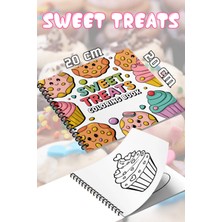 Pink Swan Craft Sweet Treats Büyük Boyama Kitabı 20 x 20 cm Çocuklar İçin Eğlenceli Yaratıcılık