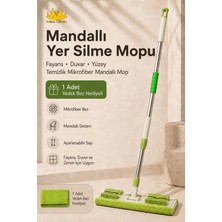 Missclean Mandallı Mop Mikrofiber Paspas 1 Yedek Bez Hediyeli Yer Mopu Fayans Duvar Yüzey Temizlik