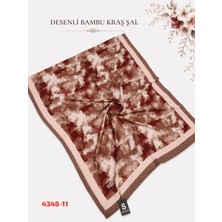 Sedef Kaliteli Desenli Bambu Kraş Şal
