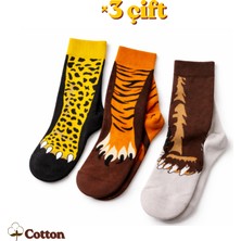 Carnaval Socks 3’lü Safari Temalı Eğlenceli Çorap Seti