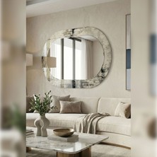 Decorita Dekor Camı ve Ayna | Eskitme Antrasit Gri Serisi Dekoratif Ayna | 110CM x 70CM