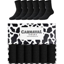 Carnaval Socks Carnaval Terry Siyah 6’lı Unisex Soket Çorap Seti