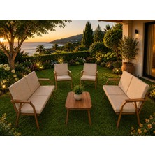 Dekoroom's Viento 2-2-1-1 Bahçe Balkon Mobilyası,sehpalı,