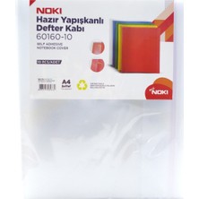Noki Hazır Yapışkanlı Defter Kabı Şeffaf 10 Lu