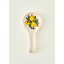 Bella Maison Lemoncello Beyaz Kirli Kaşıklık 11,5X24 Cm El Boyaması Desenlerle Yazın Neşesini Taşıyor