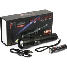 Drop Tedarik PS-1600 Süper Parlak LED Zoomlu 5 Mod Su Geçirmez Profesyonel Kamp Bekçi Avcı Feneri