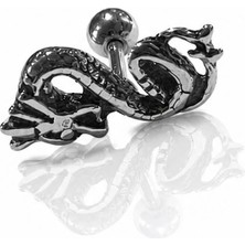 Nur Silver Ejderha Çelik Tragus Küpe NUR-KE03385