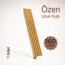 Badem10 Özen 160 mm 16 cm Çizgili Bronz Metal Mobilya Kulpu Uzun Çekmece Dolap Kapak Mutfak Dolabı Kulbu