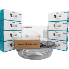 Hikvision 8'li Ip Güvenlik Kamerası Seti, Mikrofonlu, Uzaktan Izleme, Gece Görüş