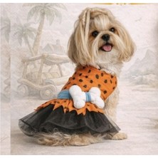 Max Design KÖPEK KIYAFETİ TAŞ DEVRİ KIZI S BEDEN