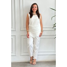 Yağmur Butik Pis Dikiş Şalvar Müslin Pantolon