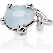Nur Silver  Kalsedon Taşlı Çelik Tragus Küpe NUR-KE03361