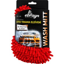 Ebrayn Su Geçirmez Iç Astarlı Mikrofiber Oto Yıkama Eldiveni - Şönil Dokulu Çizmez Wash Mitt