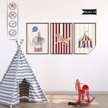 Akıllı Kağıt Statik Tutunma Özellikli Tablo - Poster Çocuk Odası (Model- 34)