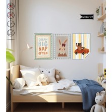 Akıllı Kağıt Statik Tutunma Özellikli Tablo - Poster Çocuk Odası (Model- 31)