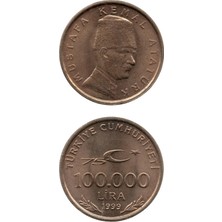 Benim Koleksiyonum 100.000 Lira (1999) 75. Yıl Çil Eski Madeni Para