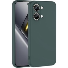 Gpack Xiaomi Poco X8 Pro Max  Uyumlu Kılıf Mara Lansman Soft Silikon Içi Kadife Koyu Yeşil