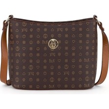 Bilik Deri Monogram Kadın Çapraz Askılı Çanta