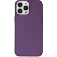 Drop Tedarik Apple Iphone 14 Pro Kılıf Pc Sert Şeffaf Kapak - Mor