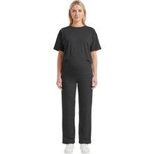 Cottonhill Premium - Sway Collection | Siyah Yüksek Bel Modal Hamile Kadın Pantolon