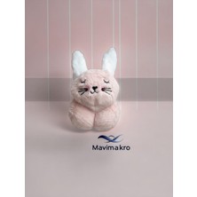 Mavi Makro Pembe Sevimli Tavşan Figürlü Pelüş Uyku Arkadaşı