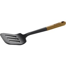 Empressco Yüksek Kaliteli 31CM Siyah Silikon Spatula, Pratik Mutfak Gereci