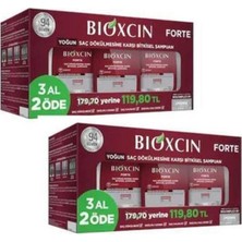Bioxcin Forte Şampuan - Yoğun Saç Dökülmesine Karşı Canlandırıcı Etki, 3'lü Set, Bitkisel Formül, Paraben İçermez