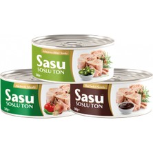 Sasu "Sasu Barbekü Soslu Ton 160 gr + Sasu Jalapeno Biberi Soslu Ton 160 gr + Sasu Akdeniz Usulü Ton 160 gr "