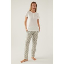 Arnetta Kadın Beyaz Pijama Takımı AR2881-S-V1