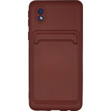 Drop Tedarik Samsung Galaxy A01 Core Kılıf Kelvin Kartvizitli Silikon - Bordo