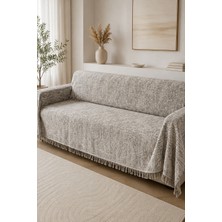 Miabella Home Püsküllü Kaymaz Koltuk Örtüsü 160 x 230 cm Çekyat Şalı Koltuk Kılıfı