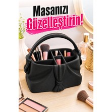 Fao Shop 7 - 24 Makyaj Organizeri Çanta Tasarımlı Kozmetik Düzenleyici Takı ve Masaüstü Organizer Siyah