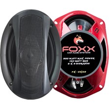 Foxx FX-CX69 Oto Koaksiyel Hoparlör Oval 6x9 Inç 900 Watt Tweeterli Kapaklı 2 Adet