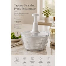 Okyanus Home Manuel Sebze , Salata Kurutucu -Beyaz - 5lt