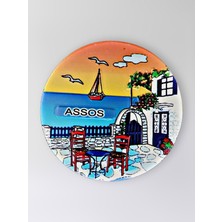 Mundy Assos Polyester Kabartmalı Magnet Çap:6,5cm Dekoratif Hediyelik Buzdolabı Süsü (KOD:1386)