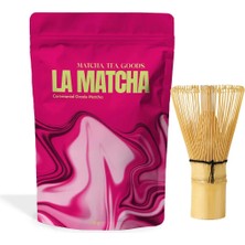 La Matcha Ceremonial Grade Matcha 50 G + Matcha Whisk (Chasen)