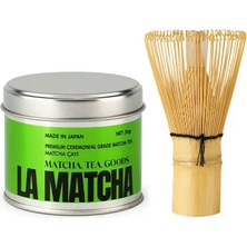 La Matcha Neon Series Premium Matcha 30 G + Matcha Whisk (Chasen)