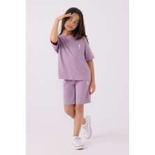 U.S. Polo Assn. U.S. Polo Assn Kız Çocuk Mor Bermuda Takım US1848-C-V60