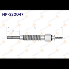 Nextpart Kızdırma Bujısı H100 Mınıbus H100 Kamyonet Starex 2.5 Tci Bongo K2500 Pregıo NP-220047