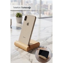 Orvila Kaydırmaz Taban Ahşap Telefon Tutacağı Tüm Telefonlara Uyumlu Stand
