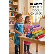 Morlay 10 Adet Karışık Çocuk Önlüğü – Kreş Anaokulu Etkinlik Boyama Önlüğü Sıvı Geçirmez Süngerli 2-8 Yaş