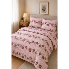 Morlay Softline Serisi | Ranforce Çift Kişilik Çarşaflı Nevresim Takımı 200X220 cm & Çiçekli