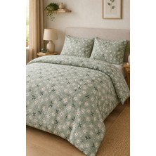 Morlay Softline Serisi | Ranforce Çift Kişilik Çarşaflı Nevresim Takımı 200X220 cm & Çiçekli