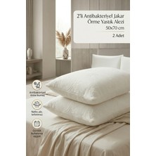 Morlay 2 Adet Jakar Yastık Alezi 50X70 cm Nefes Alan Terletmeyen Yumuşak Sessiz Doku