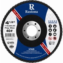 Rastona Flap Disk Zımpara 115X22.23MM 40# 10 Adet