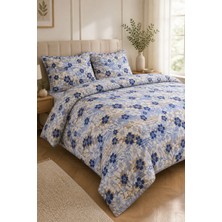 Morlay Softline Serisi | Ranforce Çift Kişilik Çarşaflı Nevresim Takımı 200X220 cm & Çiçekli