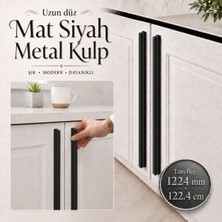 Badem10 Özen 992 mm 99.2 cm 1224 mm 122.4 cm Mat Siyah Mobilya Kulp Uzun Çekmece Dolap Kapak Kulpu Kulbu